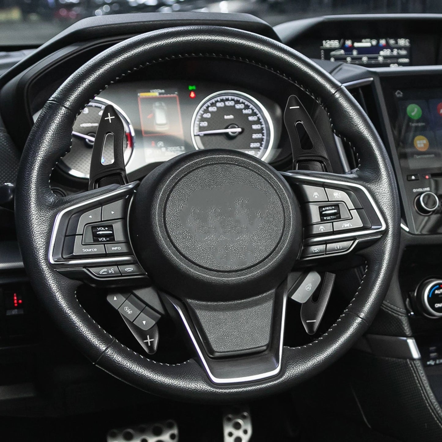 Black Steering Wheel Paddle Shifter Extensions for Subaru Forester (15-19)