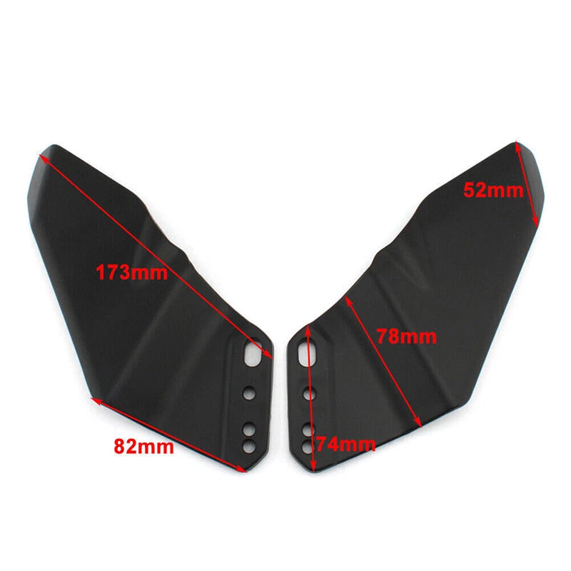 Winglet Aerodynamic Spoiler Kit Matte Black for Ducati, Honda, Suzuki, Yamaha