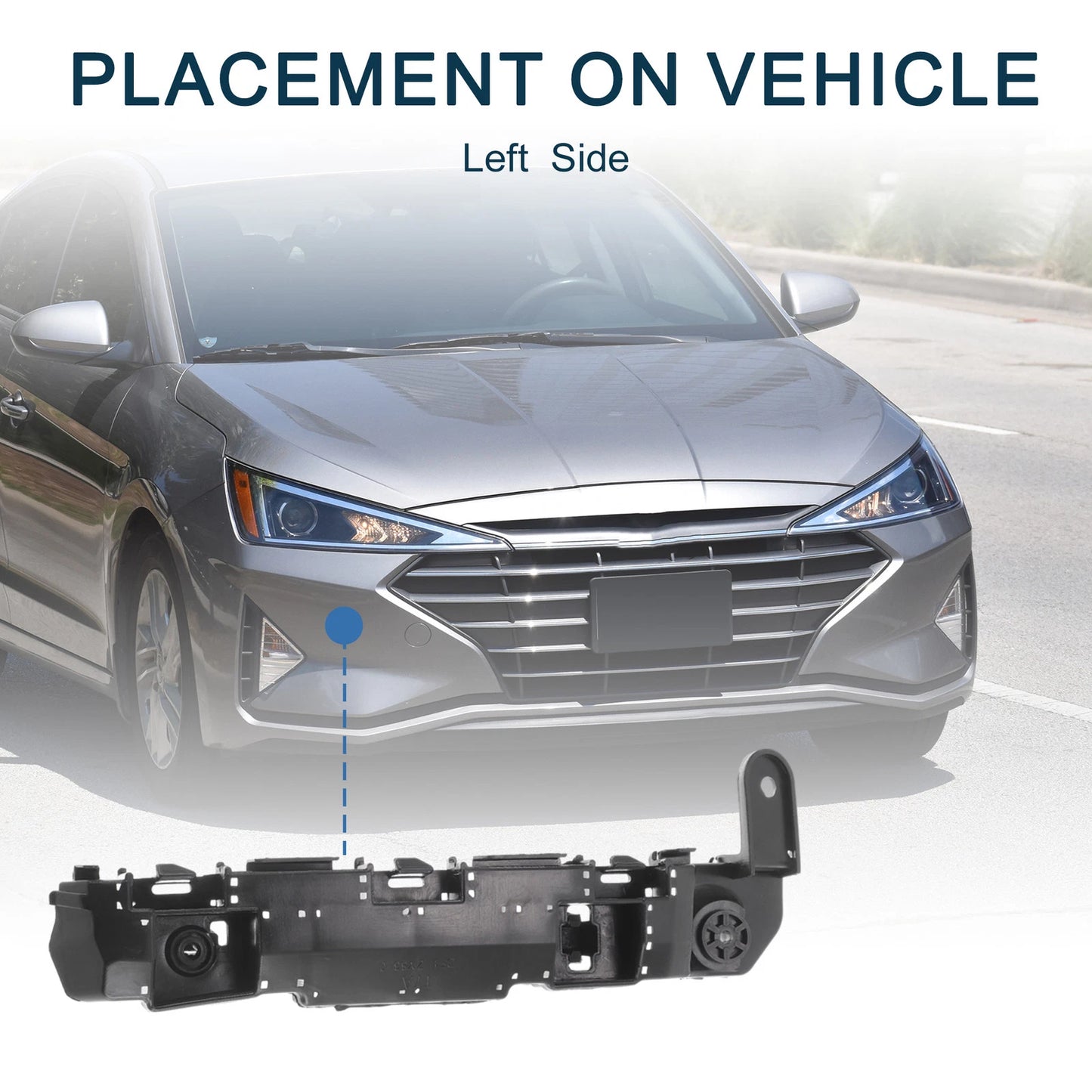 Left Front Bumper Retainer Bracket for Honda HR-V (2016-2018)