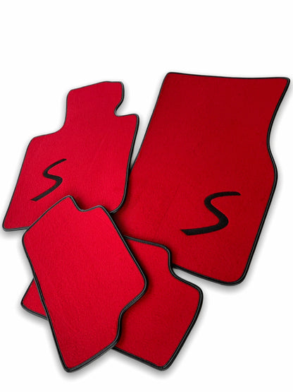 Red Floor Mats for MINI Cooper S One Countryman Tailored Carpets Set (2010-2023)