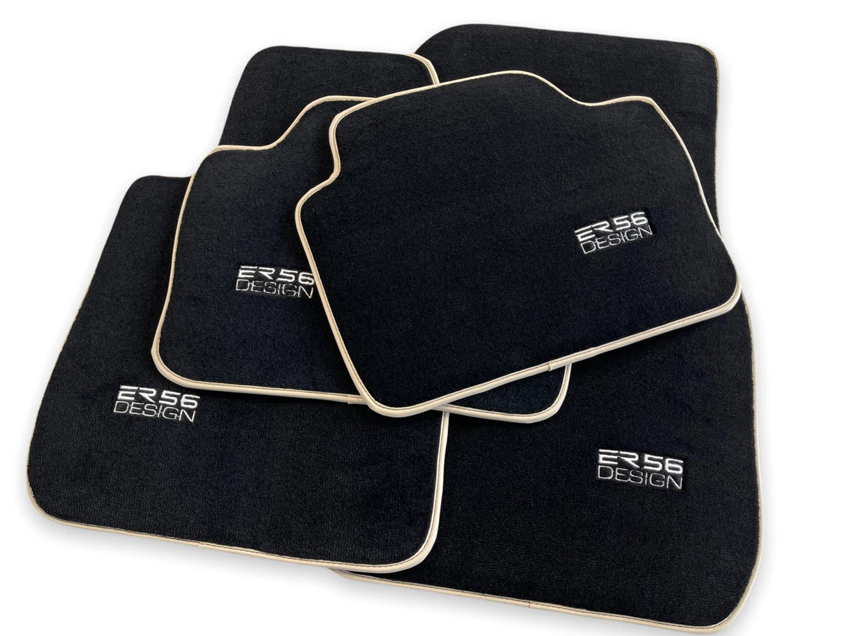 Premium Floor Mats for BMW X5 Series E53 (2000-2006) - Black Beige Rounds