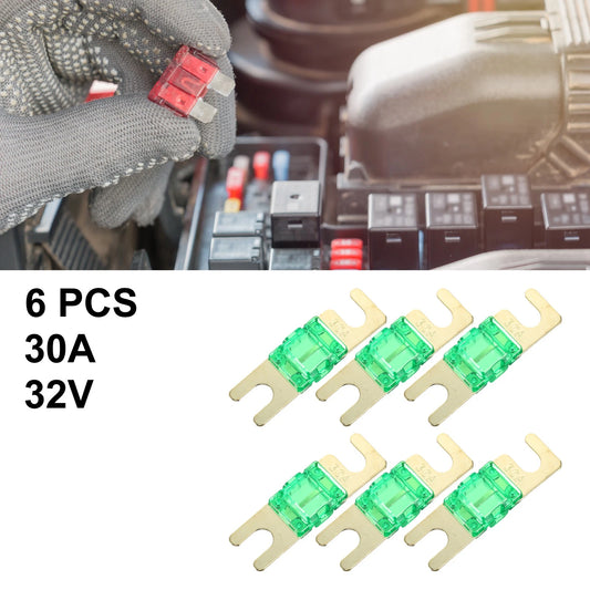 6pcs 30A AFS Mini ANL Fuse for Car Truck Motorcycle Boat Audio CDs