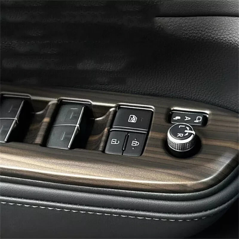 Wood Grain Window Lift Switch Panel Cover Trim for Toyota Crown (2023–2025)