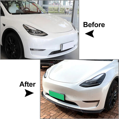 Carbon Fiber Front Bumper Lip Spoiler for Tesla Model Y (2020-2022)
