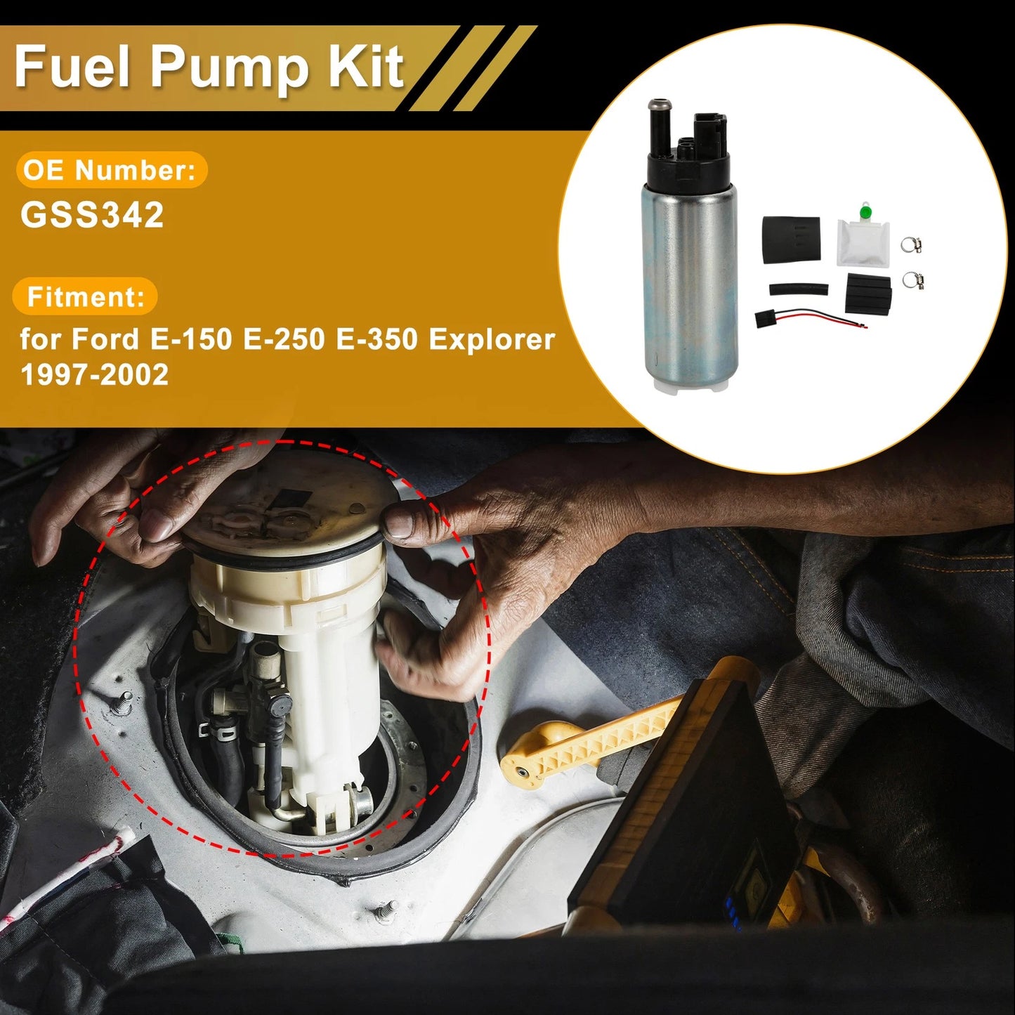 Fuel Pump Metal Set for Ford E-150 E-250 E-350 Explorer (1997-2002)