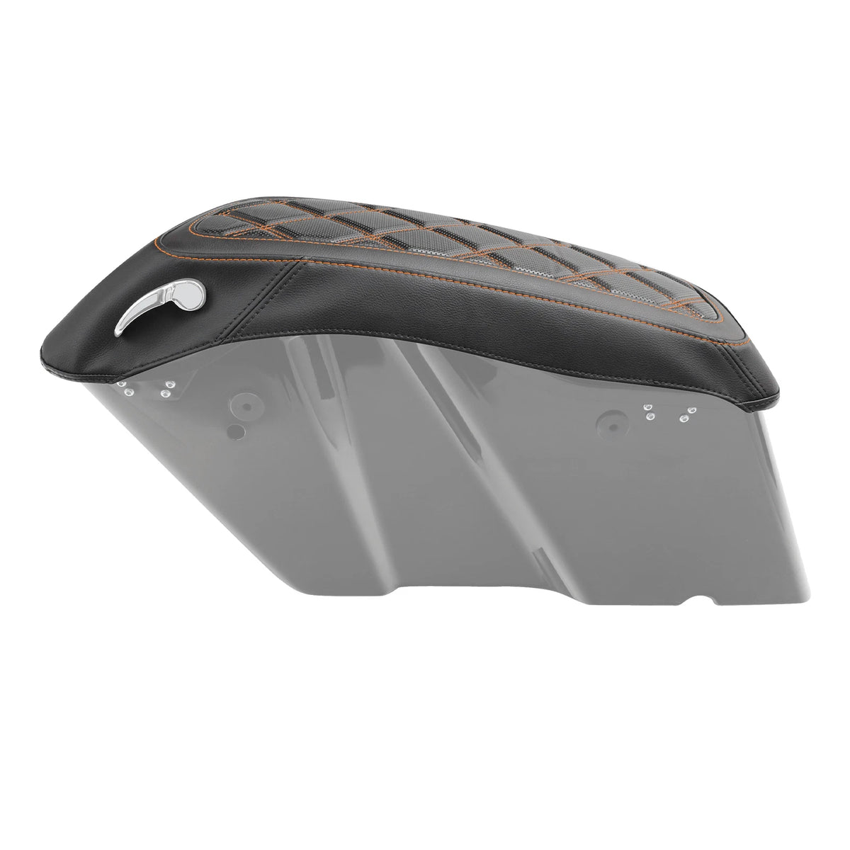 Black Saddlebag Lid Covers for Harley Touring Road King Street Glide (14-23)