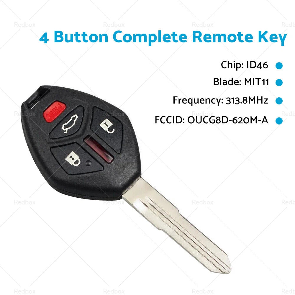 4 Button Remote Key for Mitsubishi 380 (2005-2008)