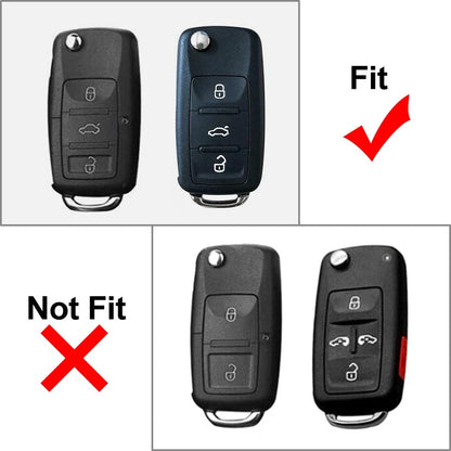 Car Key Remote Cover Case Fob Silver for VW Beetle, Golf, Jetta, Skoda, Seat