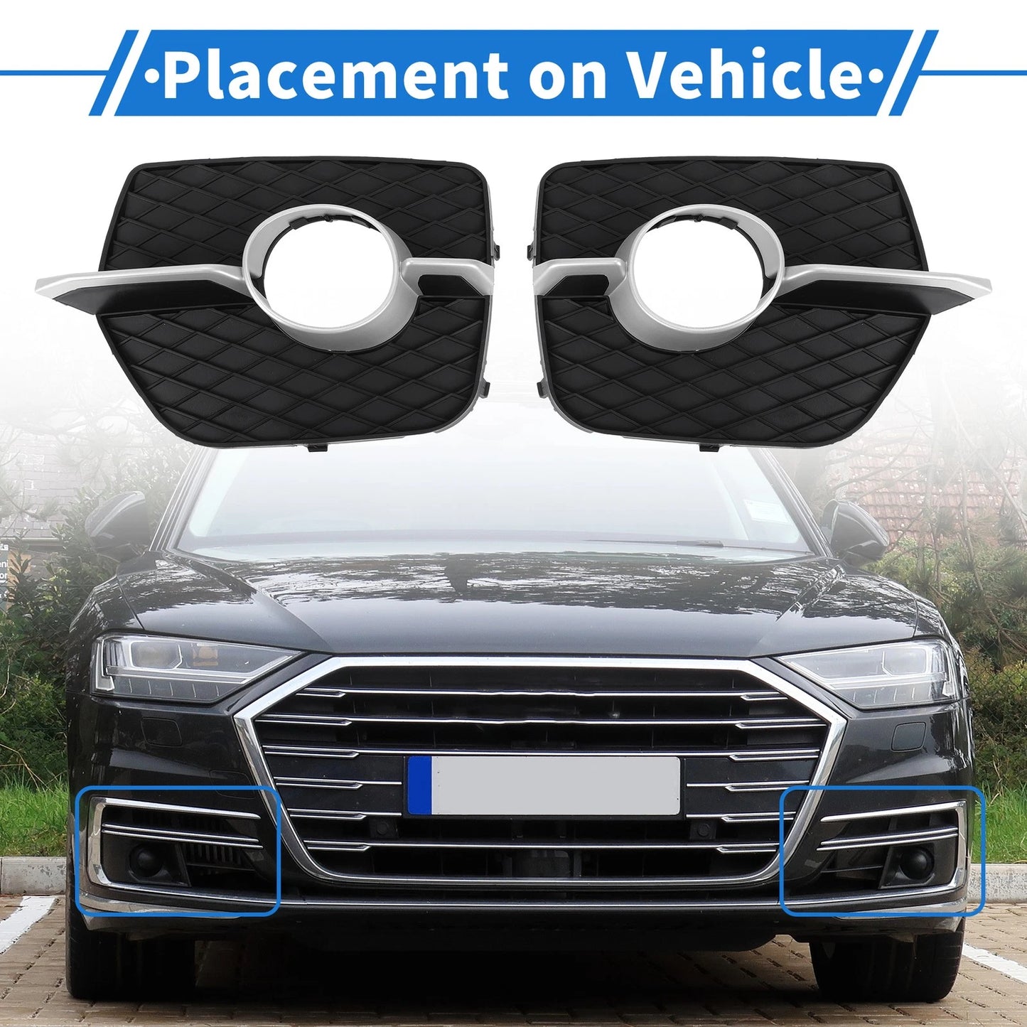 Front Left / Front Right Fog Light Grill for BMW X6