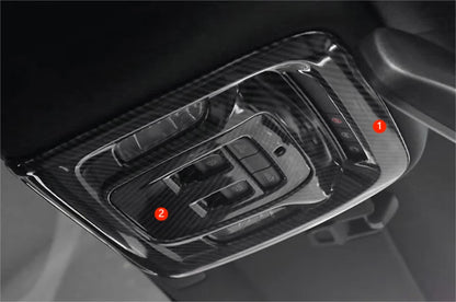 Front Reading Light Cover Trim for 2020-2023 Cadillac CT4 ATS 2 x Carbon Fiber