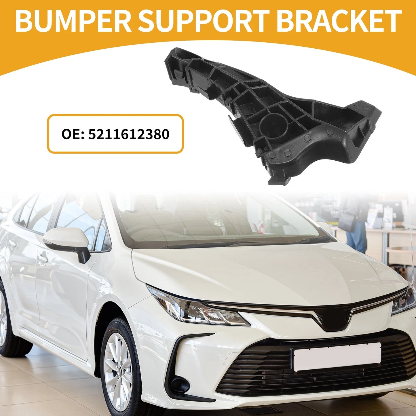 Front Bumper Support Bracket for Toyota Corolla (2004-2006) 1 x Black