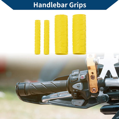 1 1/8" / 29mm Hand Grips Rubber Yellow for Motorcycle