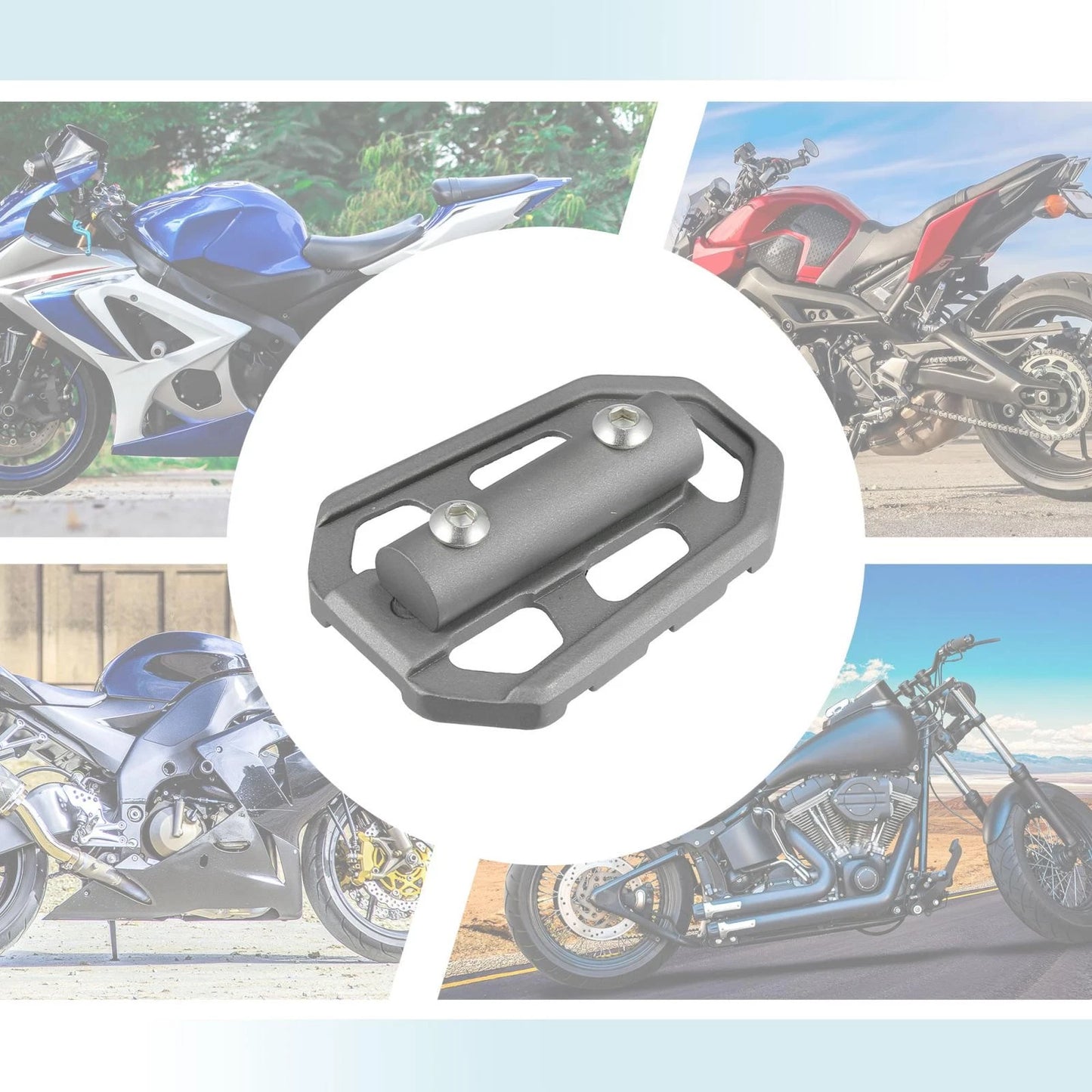 Wide Foot Pegs for BMW G310GS (2017-2022) - 1 Pair Gray