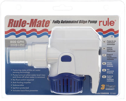 Automatic Bilge Pump 800 GPH 3/4" Outlet for Rule Mate 12V Models