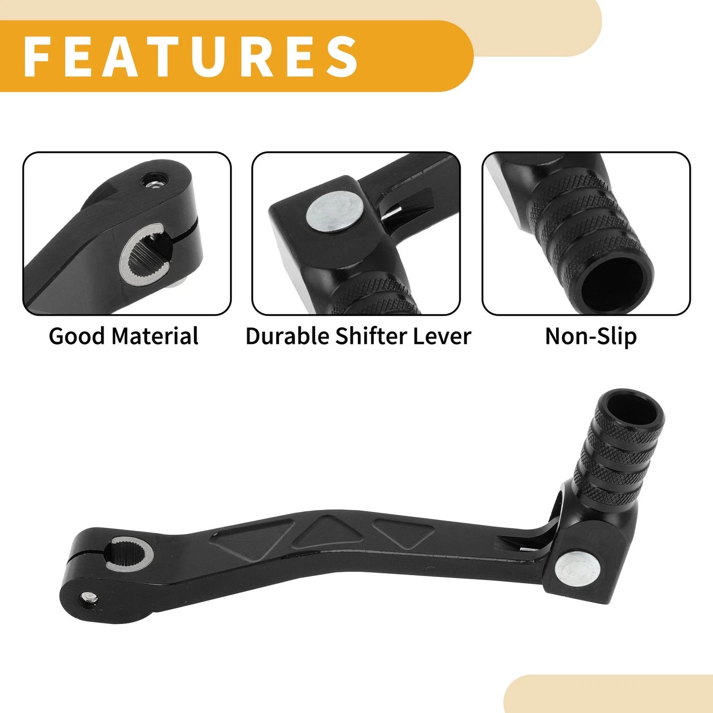 Folding Motorcycle Gear Shifter Lever for Apollo BBR Black