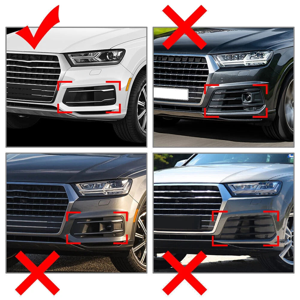 Fog Light Grille Bezel Insert Cover for Audi Q7 Standard Model (2016-2019)