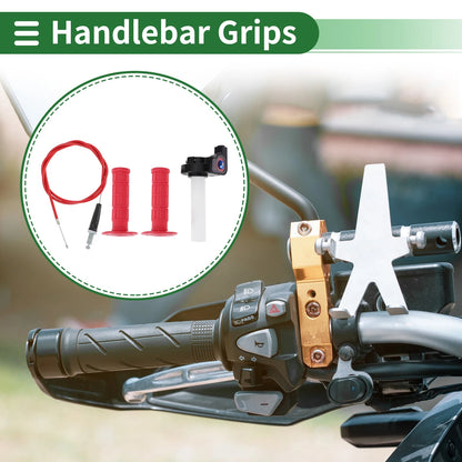 7/8" 22mm Hand Grips Covers Rubber for Motorcycle