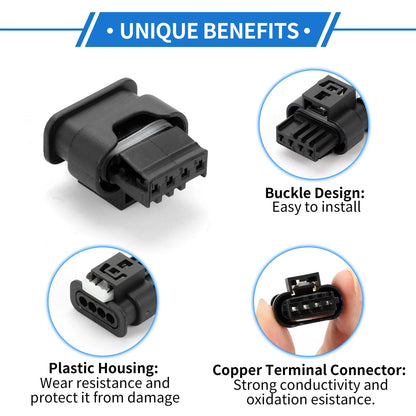 4 Pin Mass Air Flow Sensor Connector for BMW - Female Wire Terminal Connector