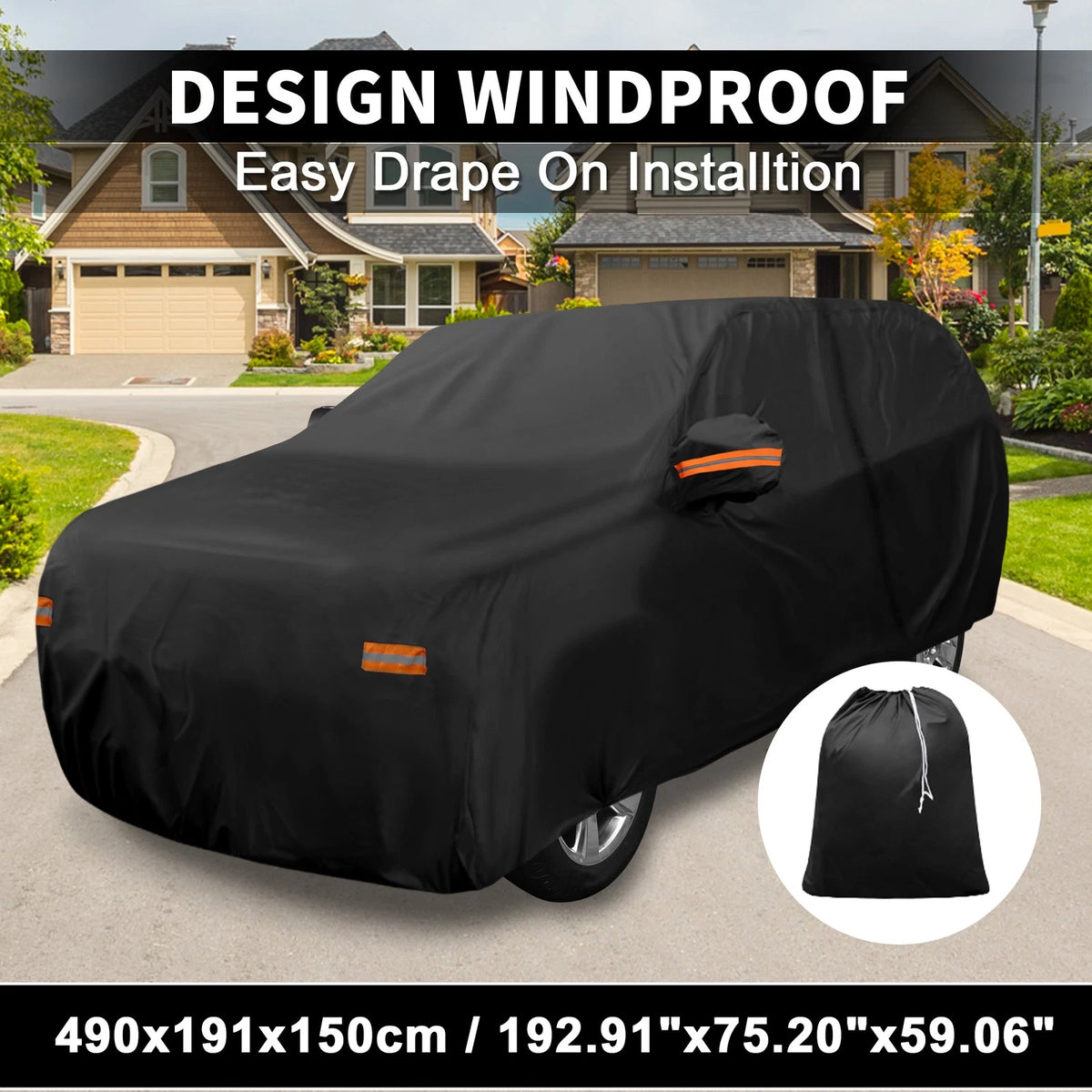 Waterproof 210D-PU Car Cover for Hyundai Santa Fe (2013-2023)