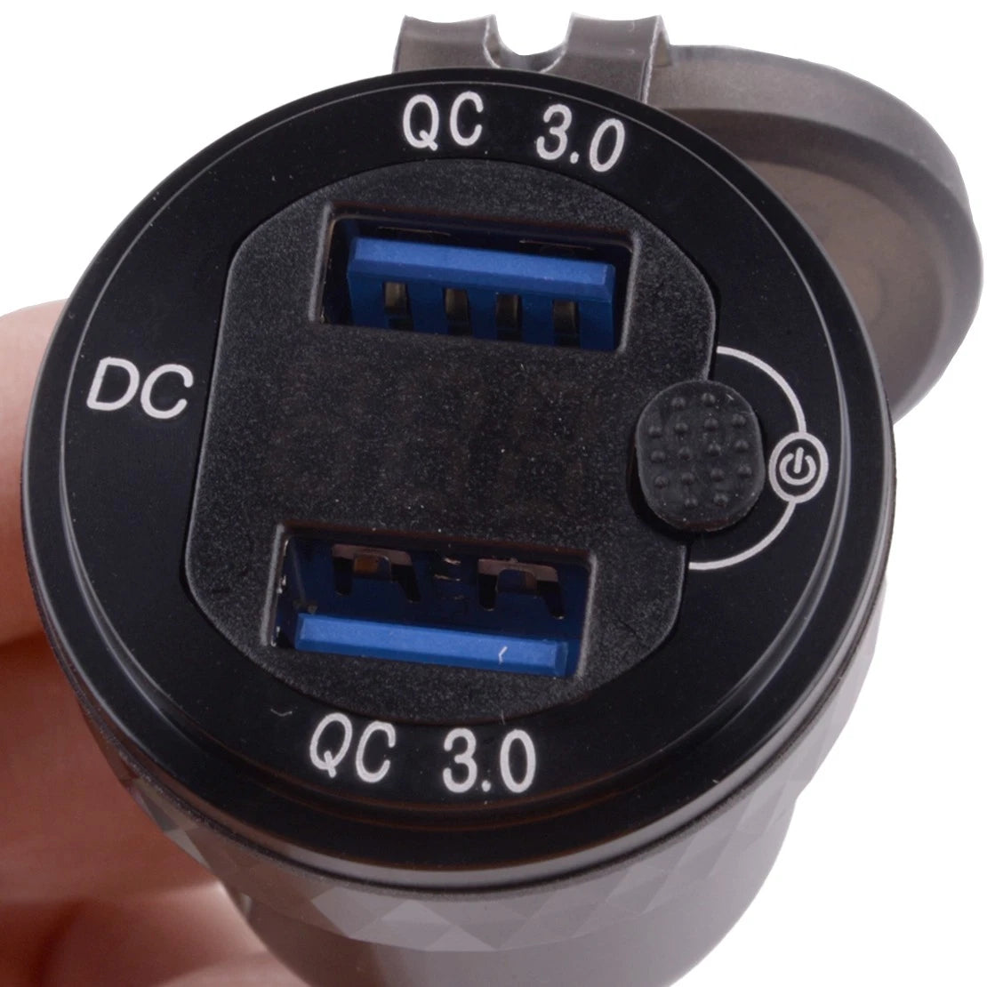 QC3.0 Dual USB ON-Off Charger Hella DIN Adapter for BMW ( Specified)