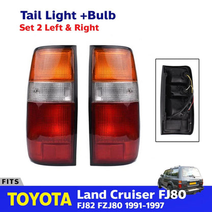 Tail Light Rear Lamp 12V LH+RH Fits Toyota Land Cruiser FJ80 FJ82 1990-97 D06