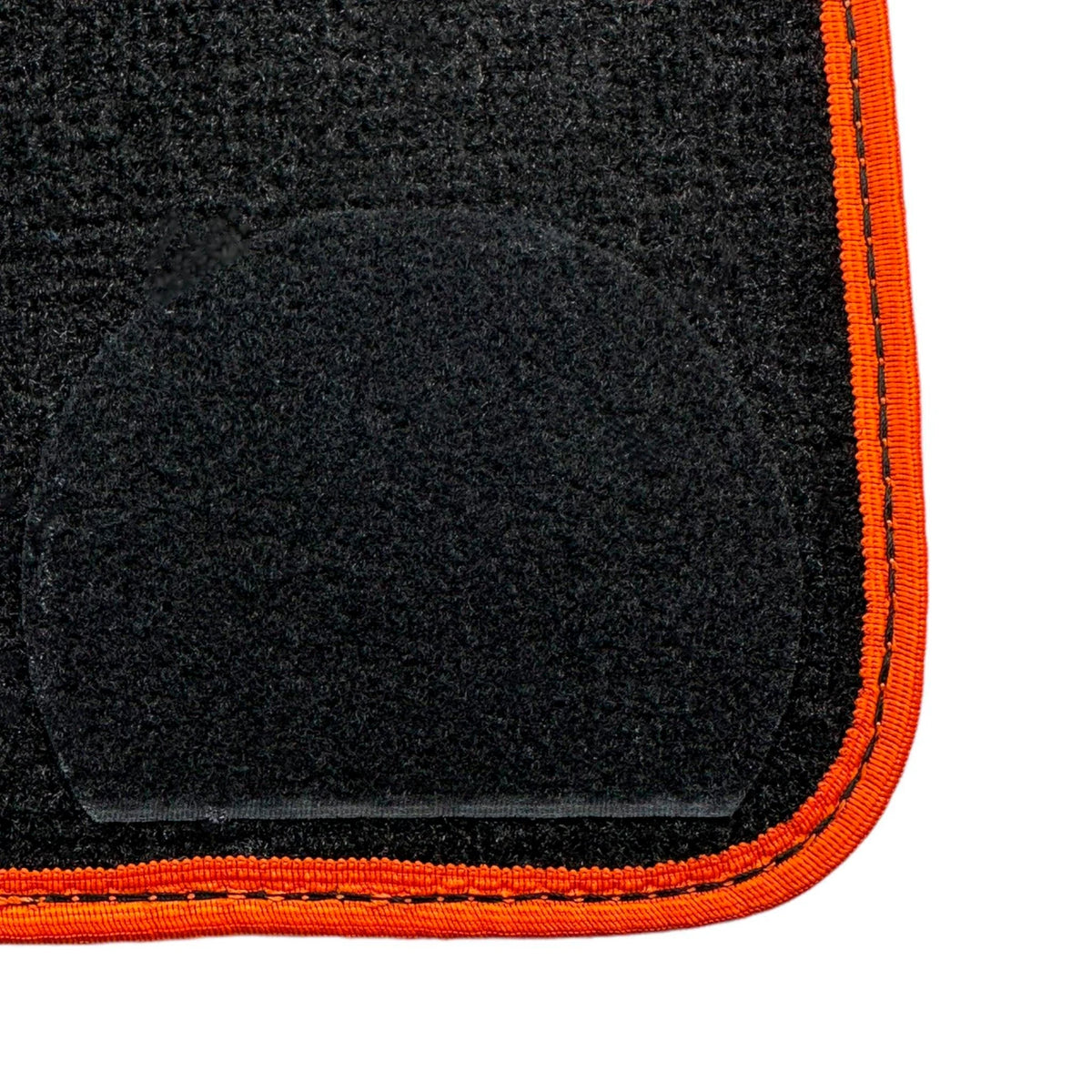 Black Floor Mats for BMW 7 Series E66 Long 2 x (2001-2008) Orange Trim