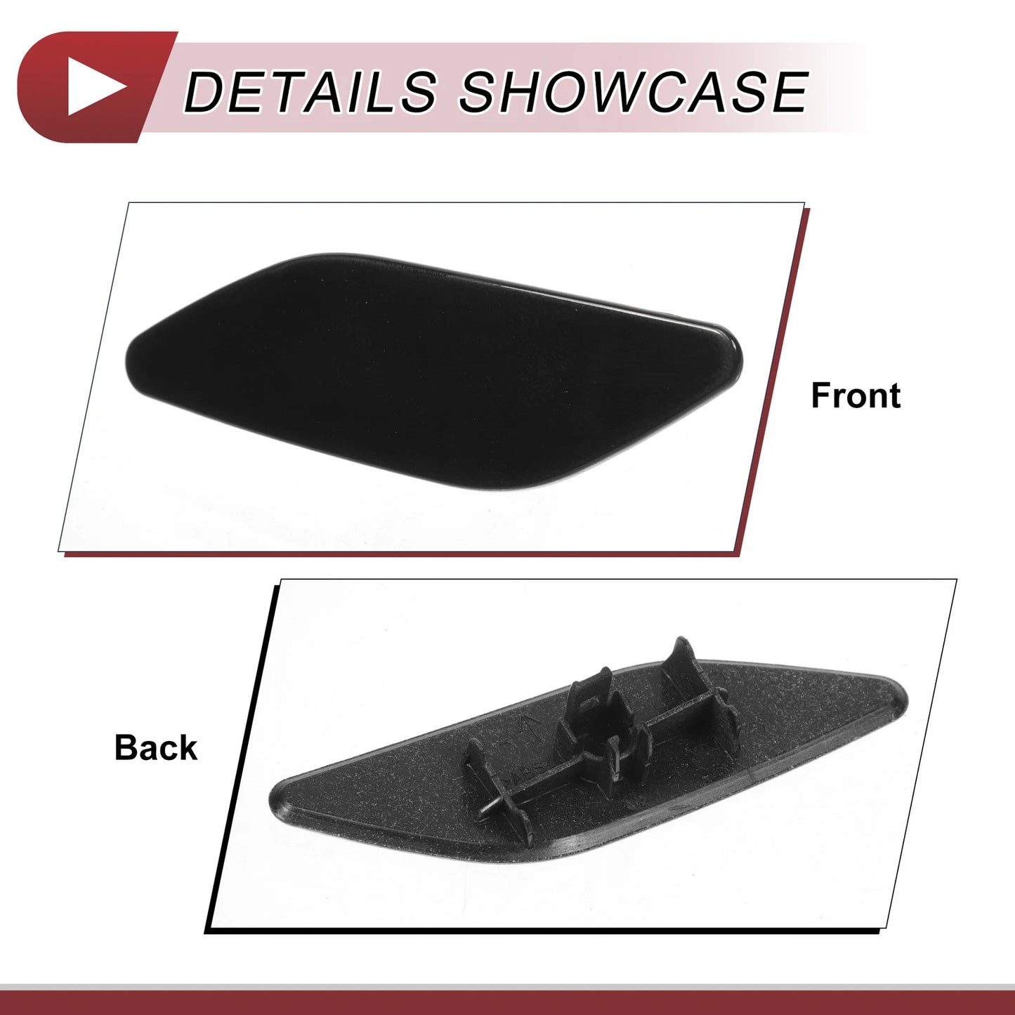 Front Left Washer Nozzle Cover for Lexus ES300h (2019-2022) Black 1 x Cap