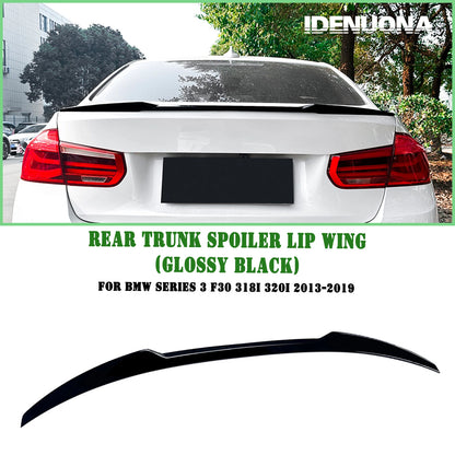 Gloss Black Rear Boot Spoiler Lip for BMW 3 Series F30 (2013-2019)