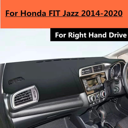 Dashboard Cover Leather Dash Protector Mat for Honda FIT Jazz (2014–2020)