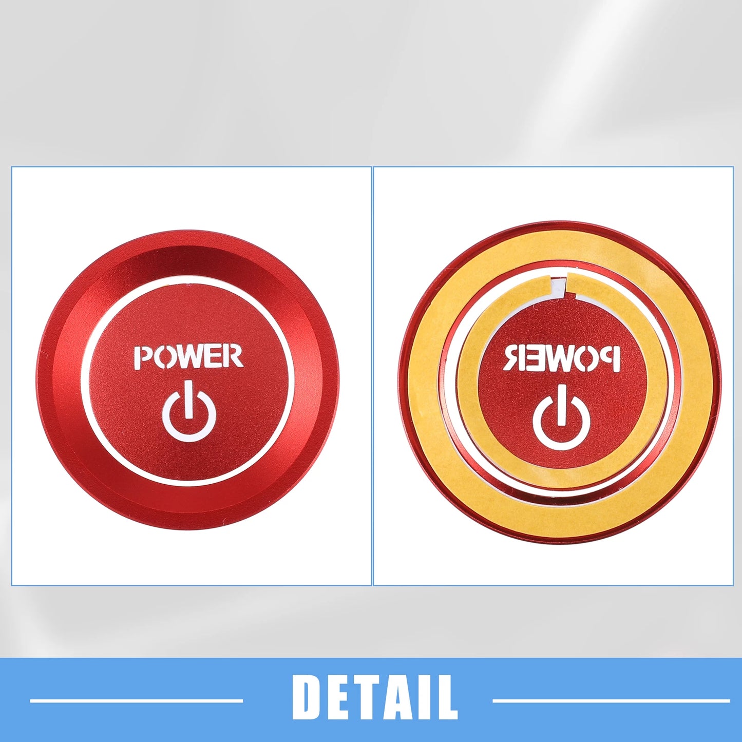Ignition Button Sticker for Honda Accord 2018-2022 Aluminum Red