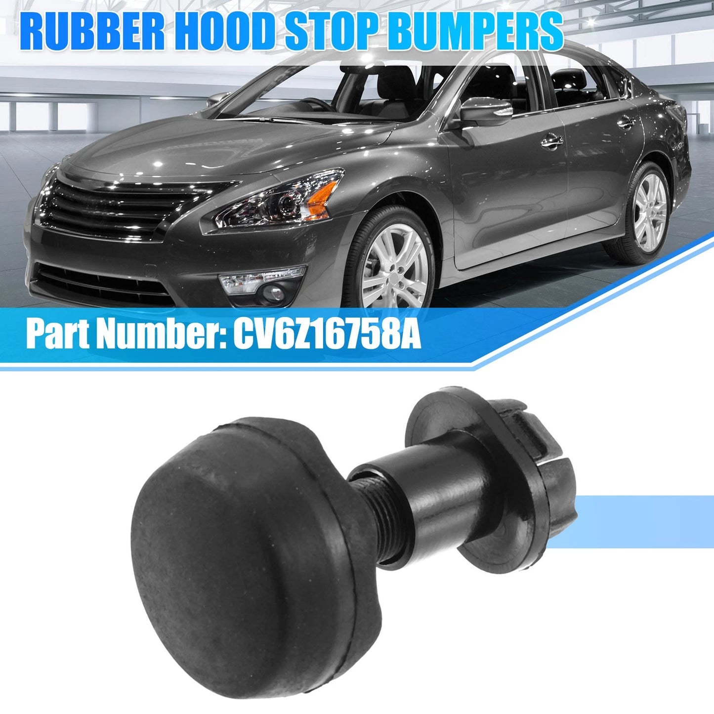 Hood Stop Cushion Bumper Rubber 2 x for Ford Focus (2012-2013)
