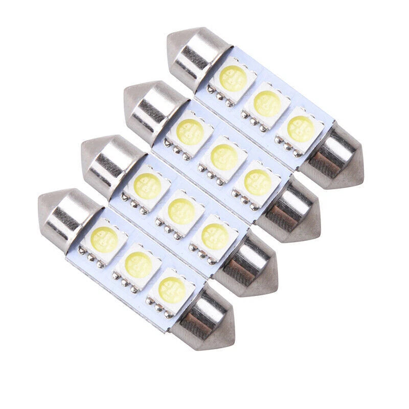 4pc Car Interior LED Light for Dome Map License Plate Bulbs - Universal Fit