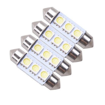 4pc Car Interior LED Light for Dome Map License Plate Bulbs - Universal Fit