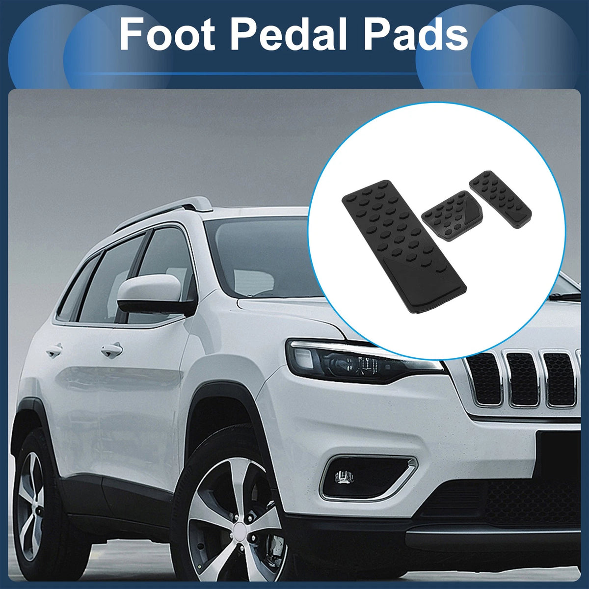 Foot Accelerator Pedal Covers for Jeep Grand Cherokee (2022-2025) Black