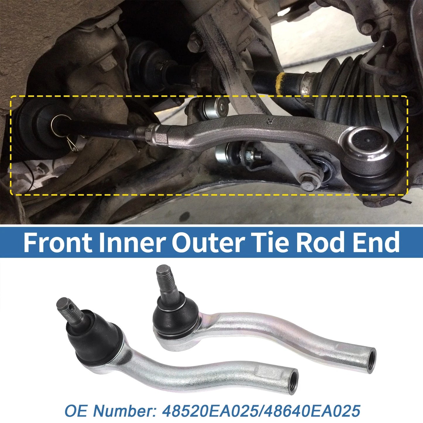 Front Outer Tie Rod End Links for Nissan Frontier