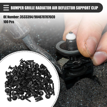 100Pcs Bumper Grille Radiator Air Deflector Clips for Volvo