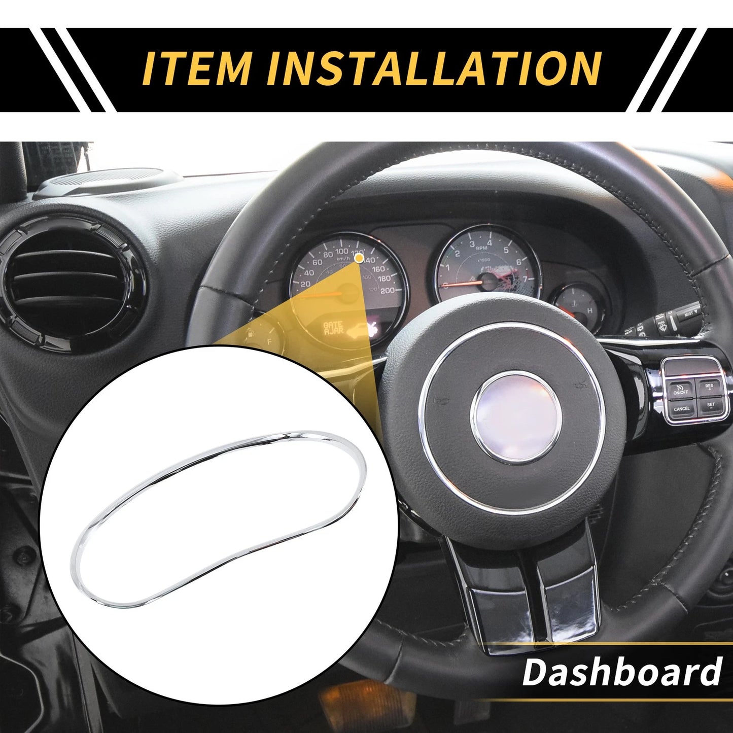 Dashboard Meter Panel Frame Cover for Jeep Wrangler JK JKU (2007-2018)