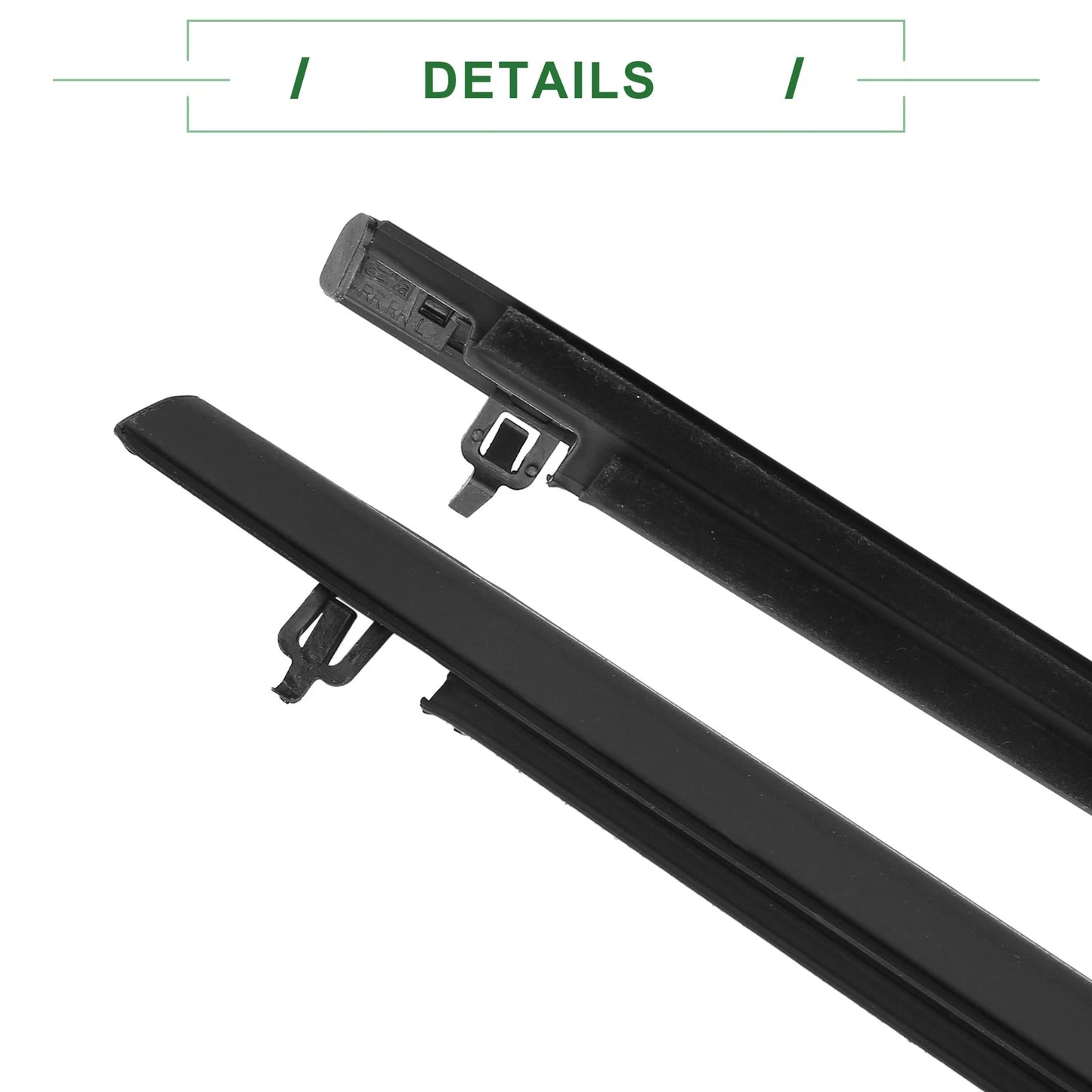 2 x Rear Left Right Weatherstrip Window Seals for Honda Civic (2016-2021)