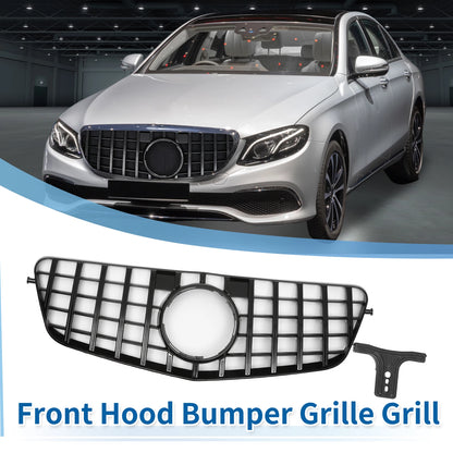 Front Upper Bumper Grille for Mercedes-Benz E300 2009-2013 Black Grills