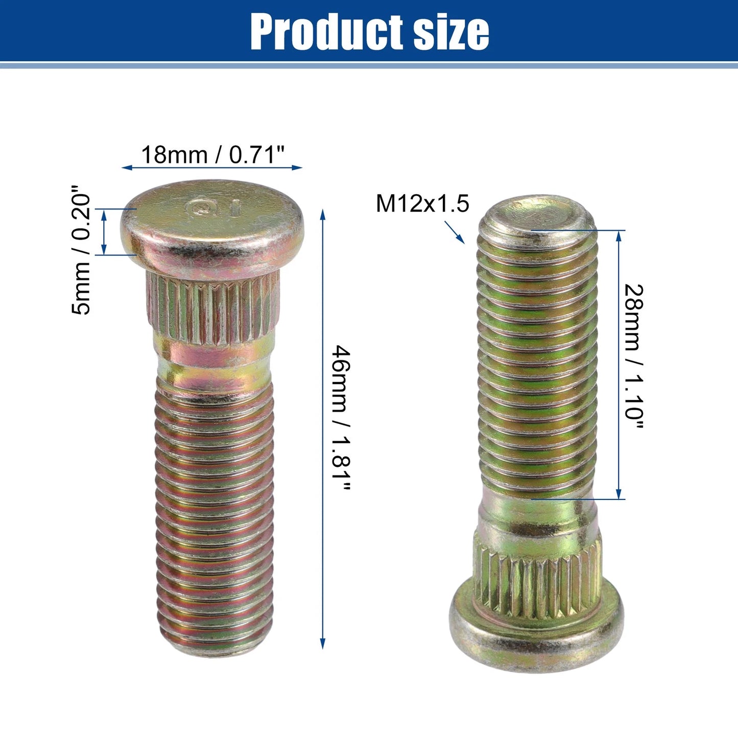 10 x M12x1.5 Wheel Lug Bolt Nuts for Ford Transit Connect (2010-2013)