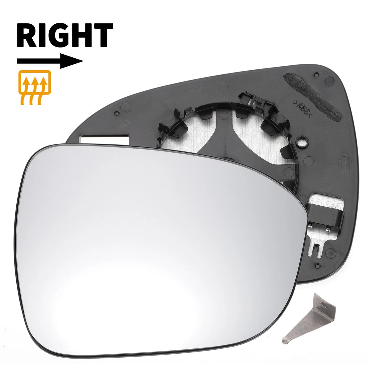Right Side Heated White Mirror Glass for Nissan Juke (2019-2022)