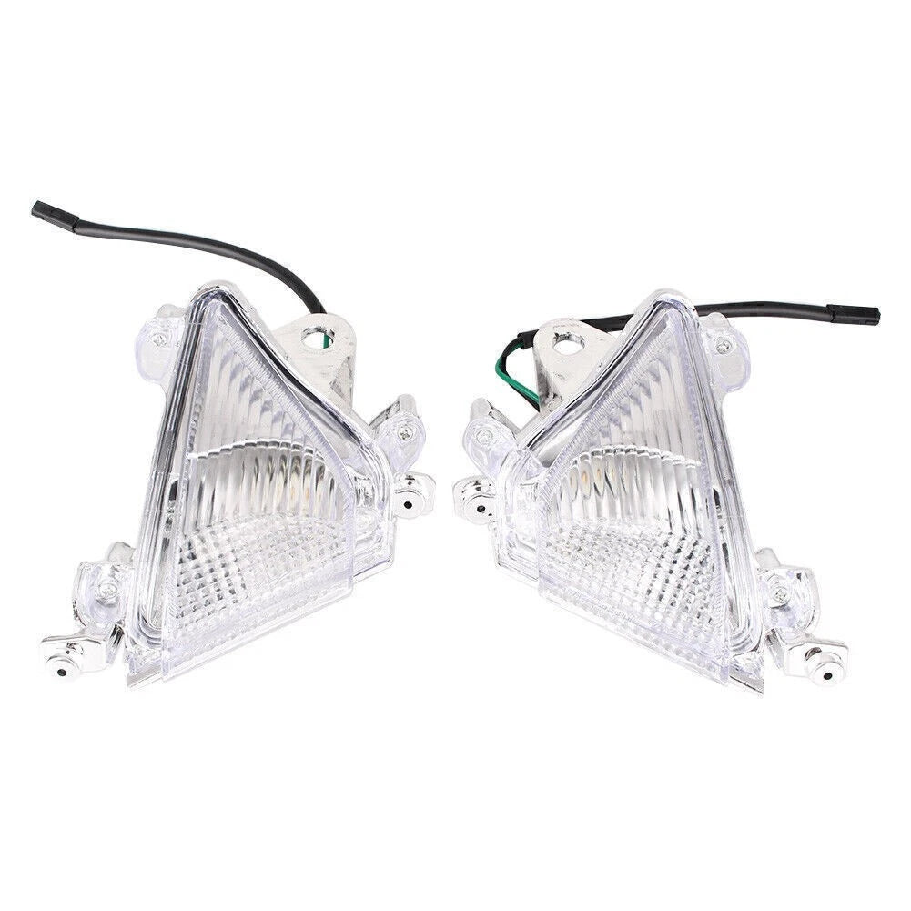 Clear Front Turn Signal Lens Covers for Kawasaki Ninja ZX10R (2004-2005)