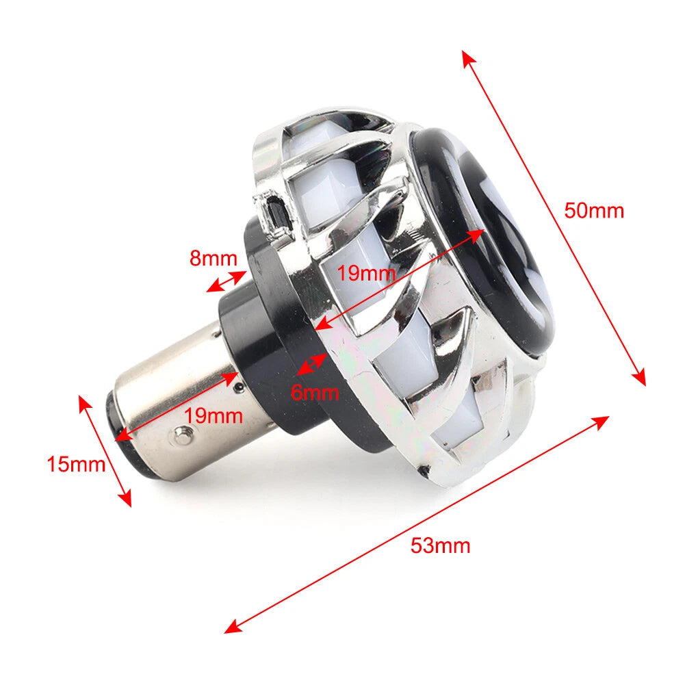 LED Headlight Tail Brake Rear Lights for Motorcycle - Colorful Angel Eye Strobe