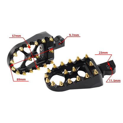 CNC Wide Fat Foot Pegs for Harley Dyna Sportster Fatboy (2000-2023)