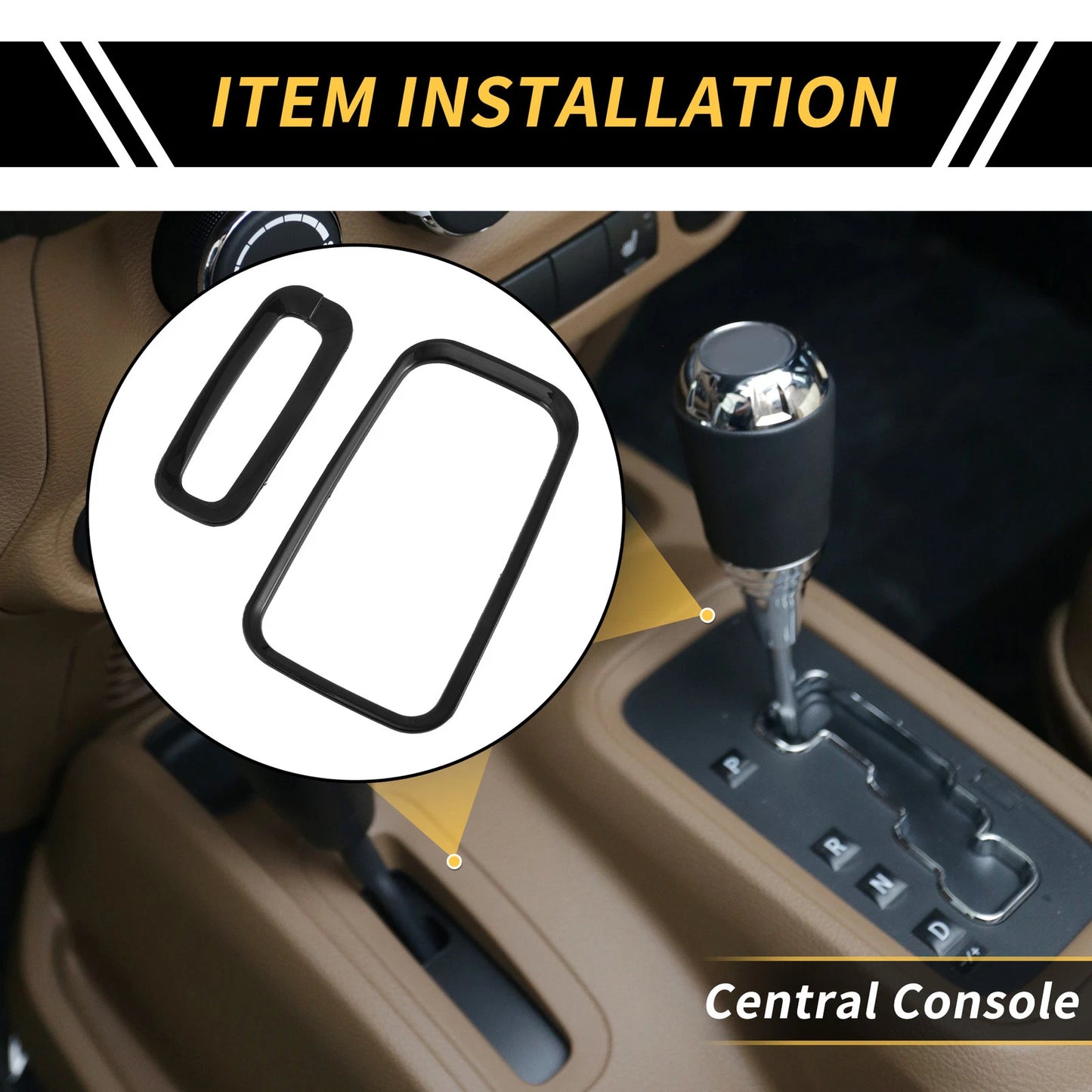 Center Console Gear Shift Ring Trim for Jeep Wrangler JK JKU (2011-2017)