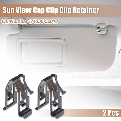 Black Iron Sun Visor Cap Clips for Toyota