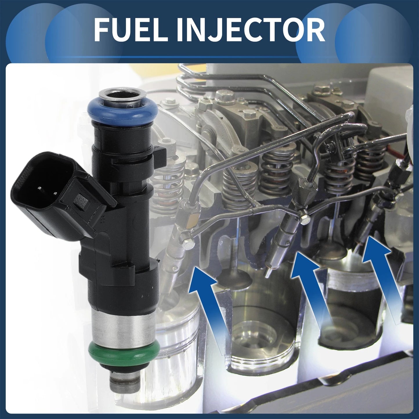 Fuel Injector Set for Dodge Avenger R/T 2008-2010 2.7L 3.5L Black 6 x Pcs