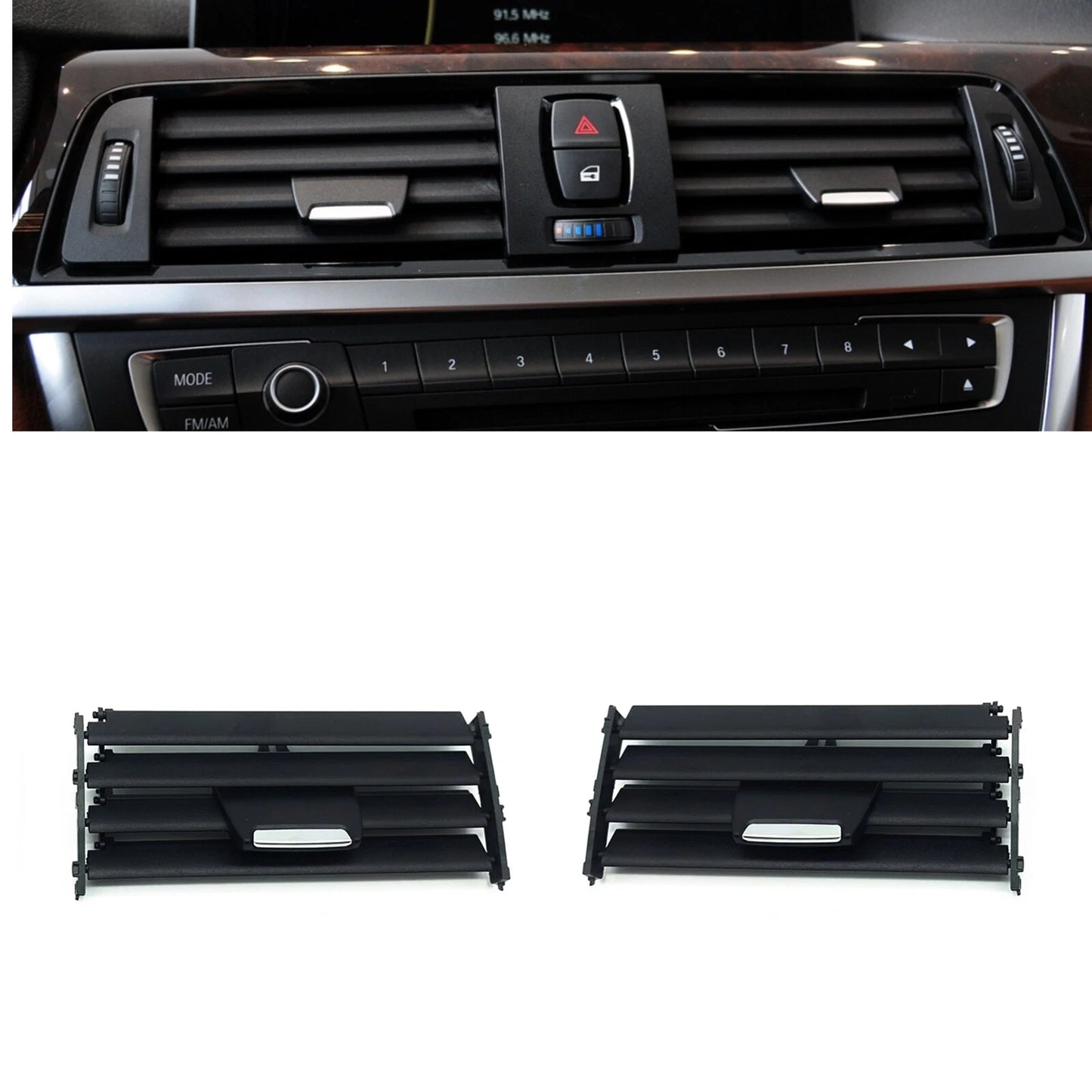 2 x Center Air Vent Grills for BMW 1 2 3 4 Series F20 F22 F30 M3 F32 F82 M4 (2012-2020)