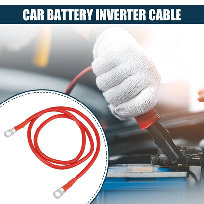 Inverter Cable 8AWG 3ft Red Copper Wire 1 Pcs for Car
