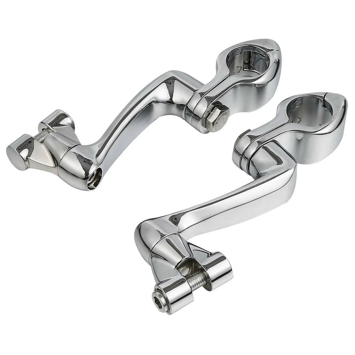 1 1/4" Adjustable Engine Guard Foot Pegs for Harley